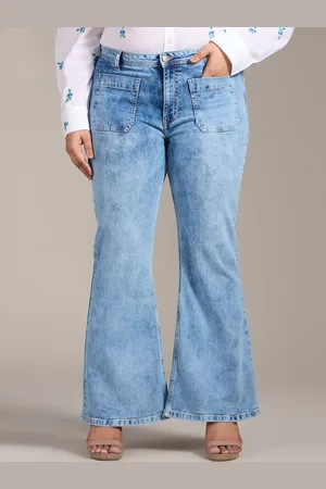20Dresses Women Bootcut High-Rise Low Distress Heavy Fade Jeans