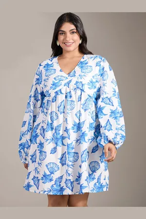 20Dresses Floral Print Flared Sleeve A-Line Dress