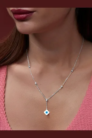 MINUTIAE Women Brass Silver-Plated Handcrafted Necklace