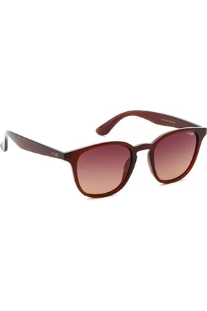 Idee Men Oval Sunglasses with Polarised and UV Protected Lens IRS1315C2PSG-Brown