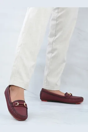 Mast & Harbour Textured Buckle Detailed Loafers
