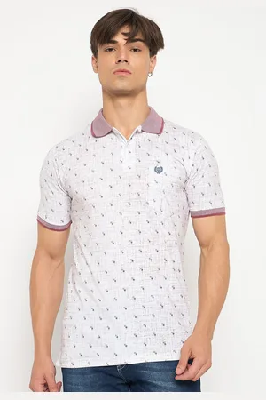 Duke Men Printed Polo Collar Pockets T-shirt