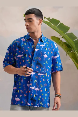 Ketch Men Regular Collar Half Sleeves All Over Printed Shirt