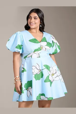 20Dresses Floral Print Puff Sleeve Fit & Flare Dress