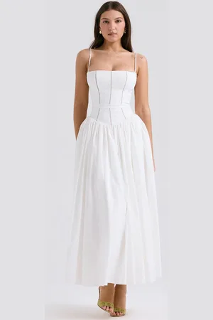 Bebe Women Fit and Flare Maxi Dress