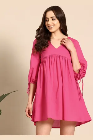 Mast & Harbour Puff Sleeves Empire Mini Dress