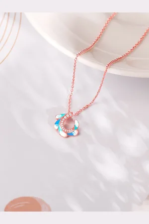 GIVA Women Rose Gold-Plated Contemporary Pendants with Chains