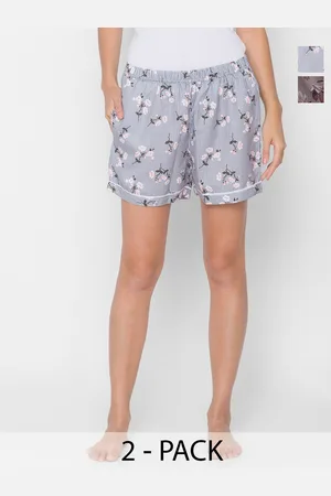 FashionRack Women 2Pcs Floral Printed Lounge Shorts