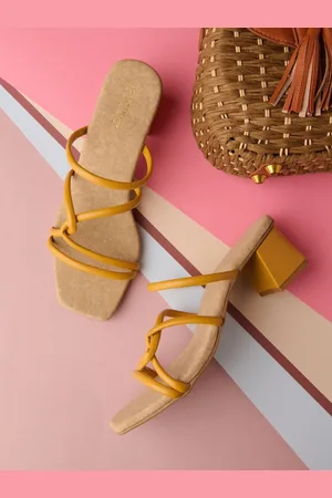 Tokyo Talkies Open Back Square Toe Block Heels