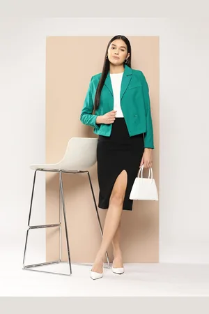 Chemistry Double-Breasted Semiformal Blazer