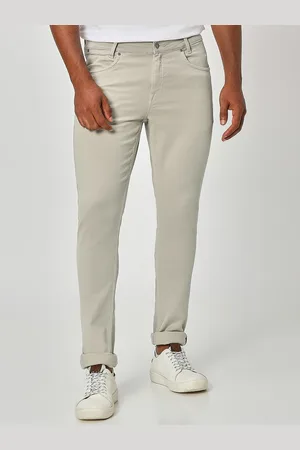 Mufti Men Mid Rise Plain Cotton Skinny Fit Trousers