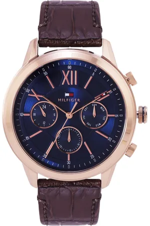Tommy Hilfiger Men Morrison Leather Croc Textured Straps Chronograph Watch TH1710526