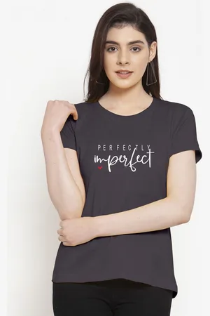 Friskers Women Typography Printed Round Neck T-shirt