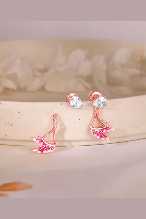 GIVA Contemporary Studs Rose Gold Women Earrings