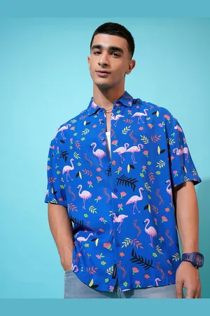 Ketch Men Regular Collar Half Sleeve All Over Printed Shirt