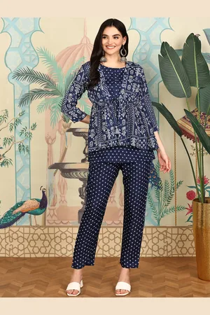 Ishin Printed Sleeveless Top & Jacket With Trousers