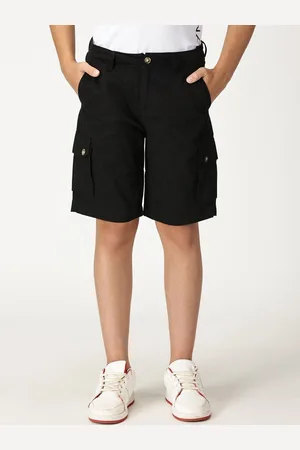 Nautica Boys Slim Fit Mid-Rise Pure Cotton Casual Cargo Shorts