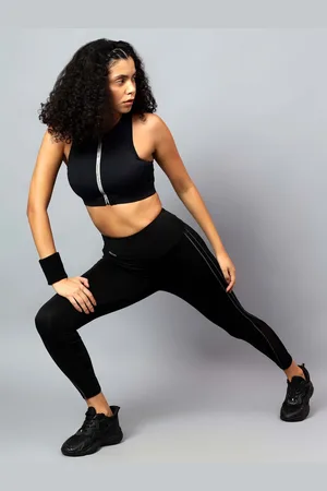 Fitkin Women High-Rise Anti Odour Ankle Length Tights