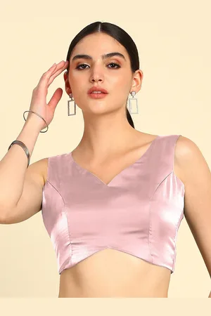 Soch Pink V-Neck Saree Blouse