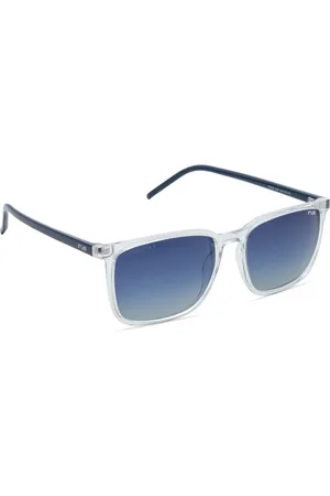 Idee Men Rectangle Sunglasses and UV Protected Lens IRS1316C3PSG-Silver-Toned