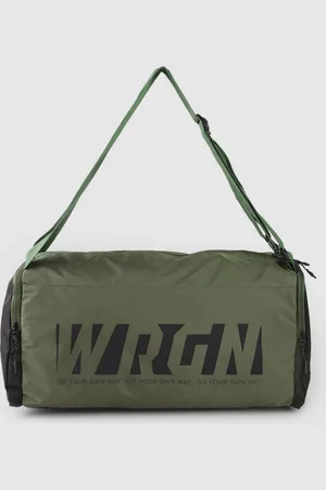WROGN Unisex Brand Logo Printed Medium-Sized Duffel Bag 31L