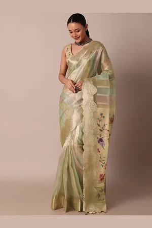 KALKI Fashion Ethnic Motifs Woven Design Zari Saree