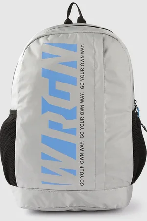 WROGN Unisex Brand Logo Printed Medium-Sized Backpack with Laptop Compartment 25L