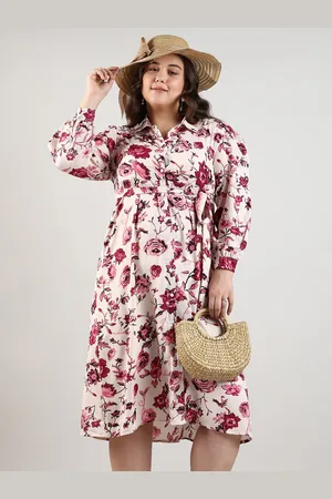Instafab Women Floral Print Shirt Dress