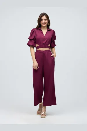 20Dresses Puff Sleeves Top & Mid Waist Trouser Co Ords