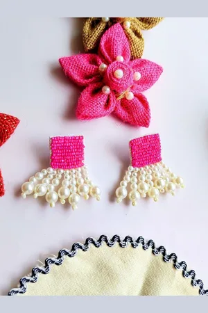 Sangria Women Beaded Drop Earrings