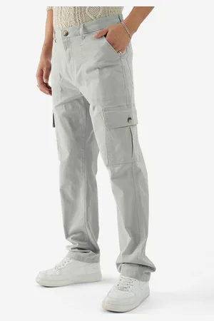 The Souled Store Men Mid Rise Pure Cotton Cargo Trousers