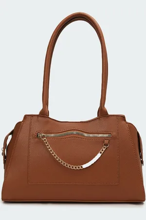 Max Collection PU Structured Shoulder Bag with Fringed