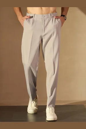 DENNISON Men Baggy Fit Pleated Trousers