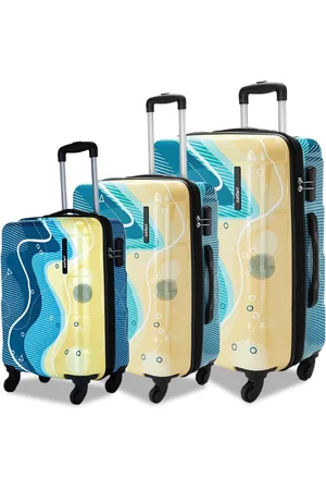 Safari Coastline Set of 3 Printed Polycarbonate Hard Trolley Bags