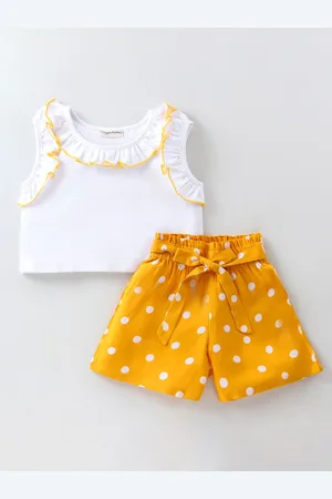 CrayonFlakes Girls Pure Cotton Top with Shorts
