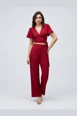 20Dresses Overlap Neck Top & High Waist Trouser Co-Ords