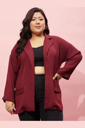 Berrylush Plus Size Notched Lapel Comfort-Fit Single Breasted Blazer