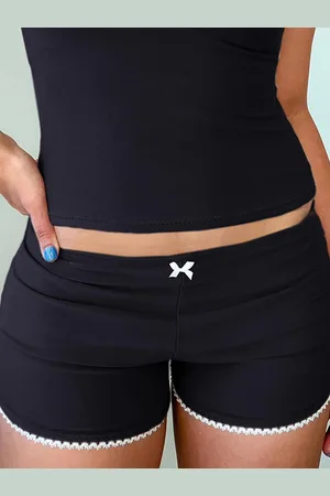 LULU & SKY Women Slim Fit Low-Rise Hot Pants Shorts