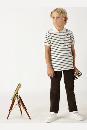 Nautica Boys Classic Slim Fit Cotton Cargos Trousers