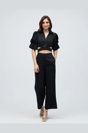 20Dresses Puff Sleeves Top & Mid Waist Trouser Co Ord