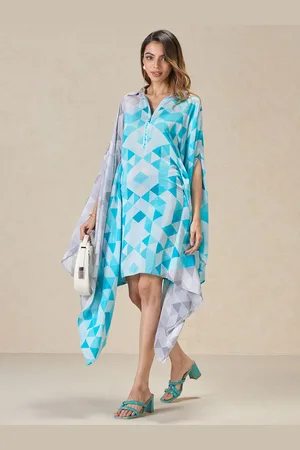 Liva Print Slit Sleeve Liva High-Low Longline Top
