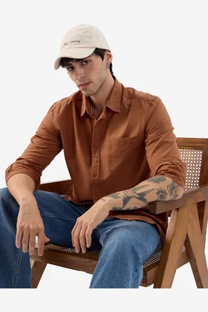The Souled Store Men Spread Collar Long Sleeves Casual Shirt