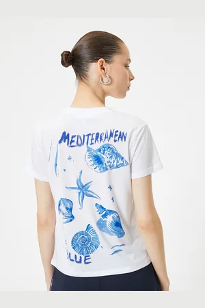Koton Women Printed Round Neck T-shirt