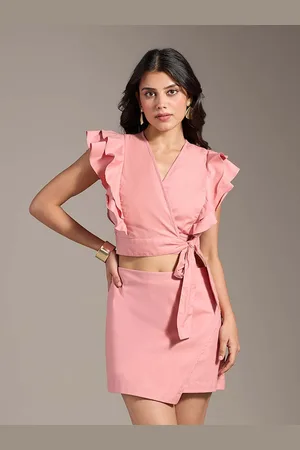 20Dresses Ruffle Sleeves Top & Wrap Skirt Co Ords
