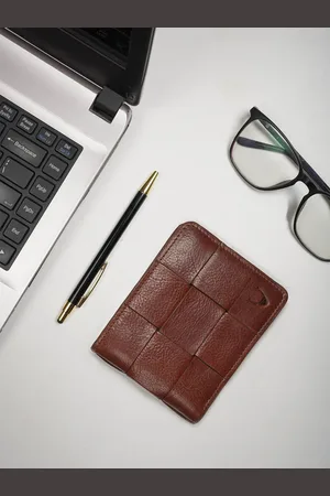 Hidesign Men Textured Leather Two Fold Wallet