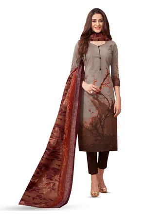 Miraan Abstract Printed Pure Cotton Unstitched Dress Material
