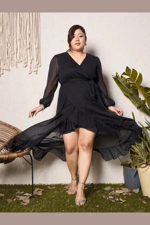 Berrylush Women V-Neck Long Sleeve Wrap Maxi Dress