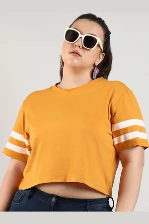 Instafab Women Solid Boxy Crop Top