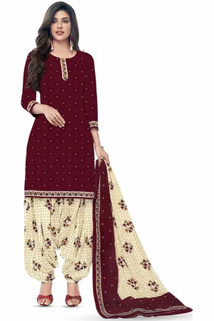 Miraan Geometric Printed Pure Cotton Unstitched Dress Material