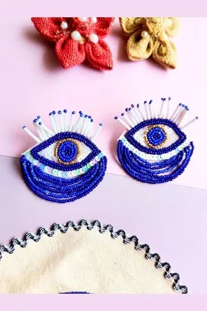 Sangria Women Evil Eye Beaded Drop Earrings